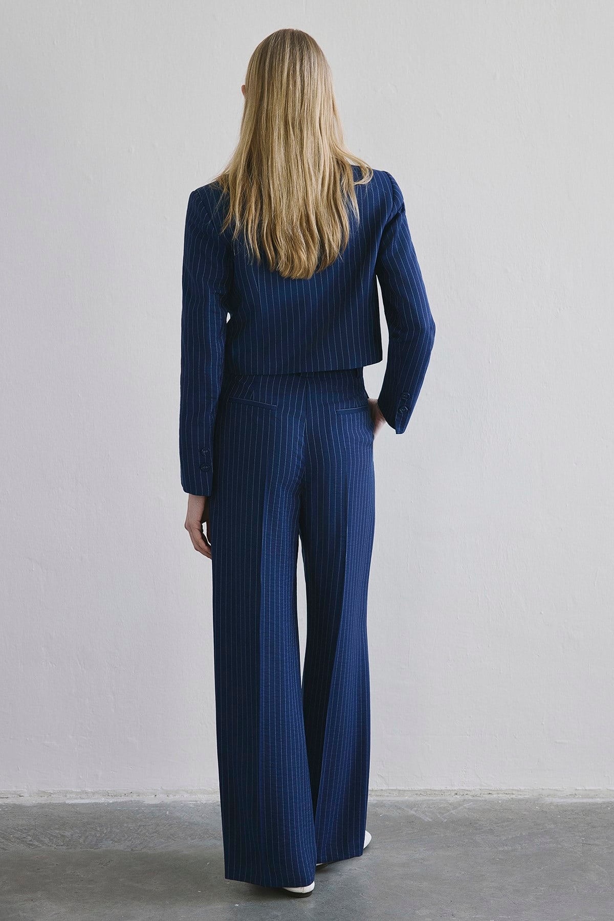 Striped High Waist Wide Leg  Pants
