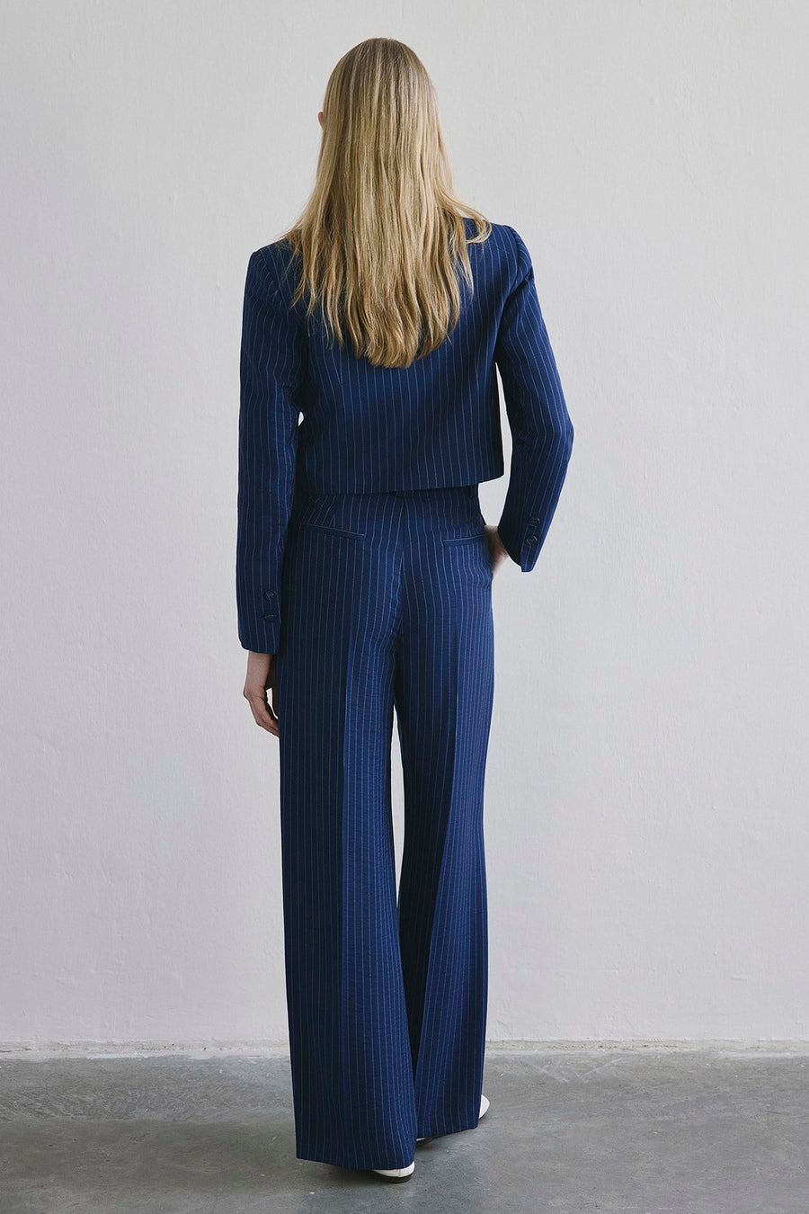Striped High Waist Wide Leg  Pants