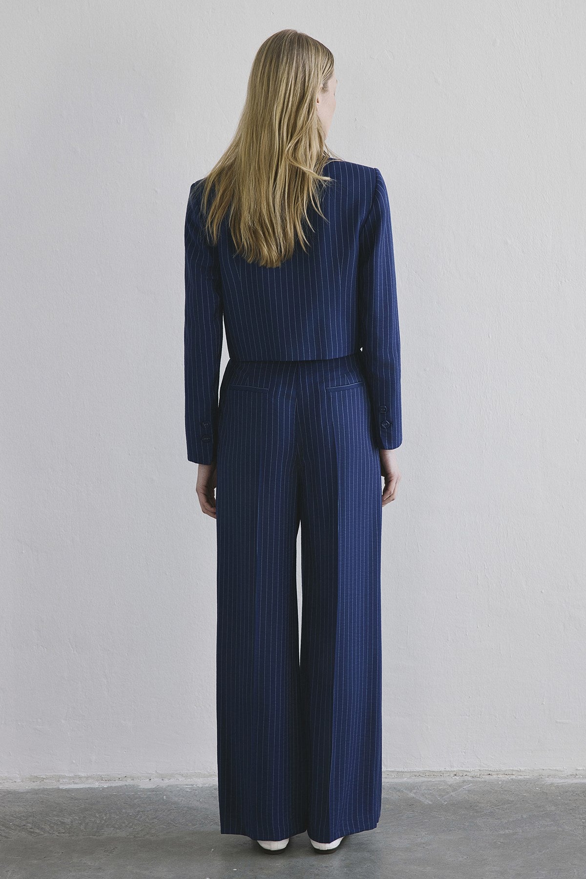 Striped High Waist Wide Leg  Pants