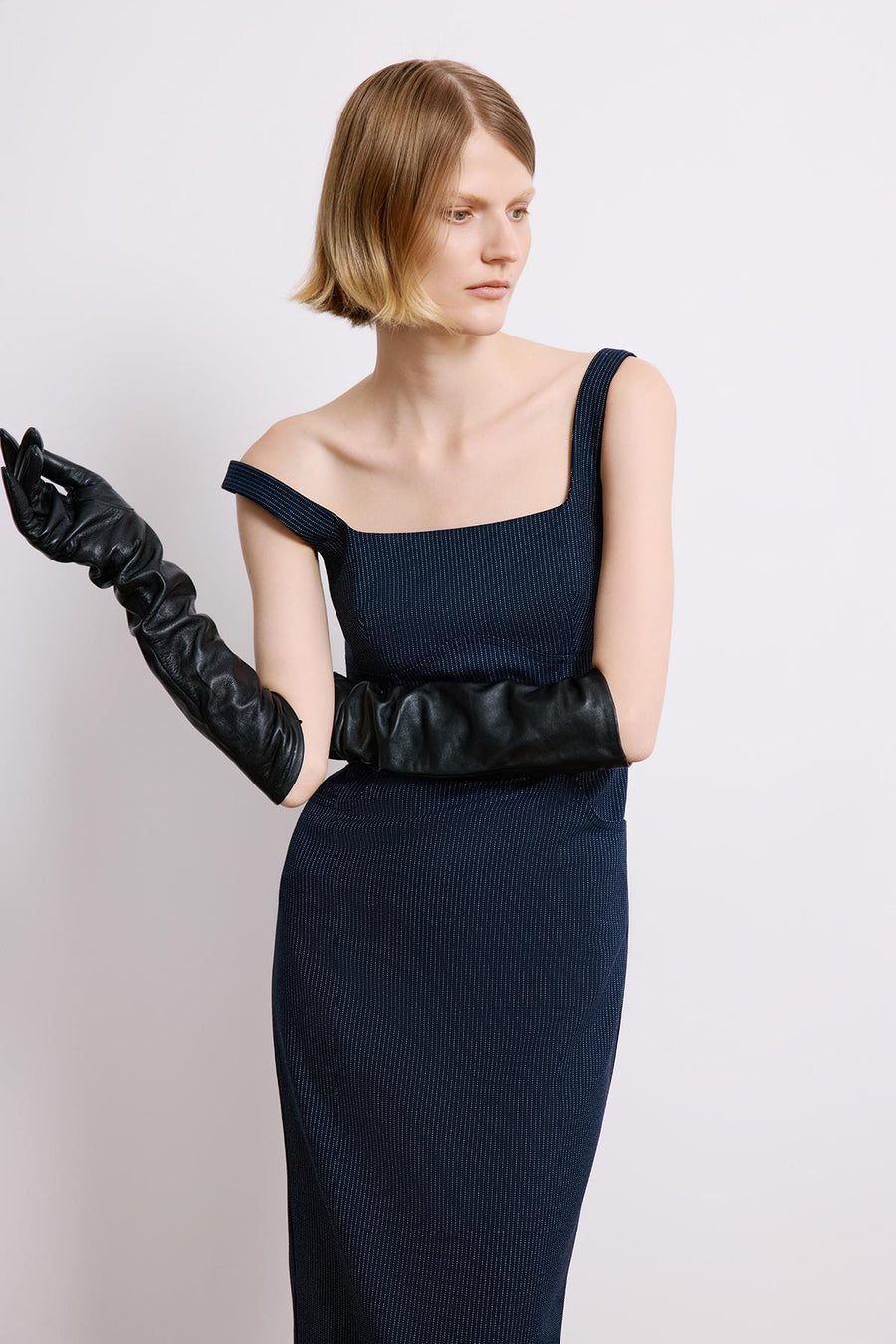 Striped Sleeveless  Midi Dress