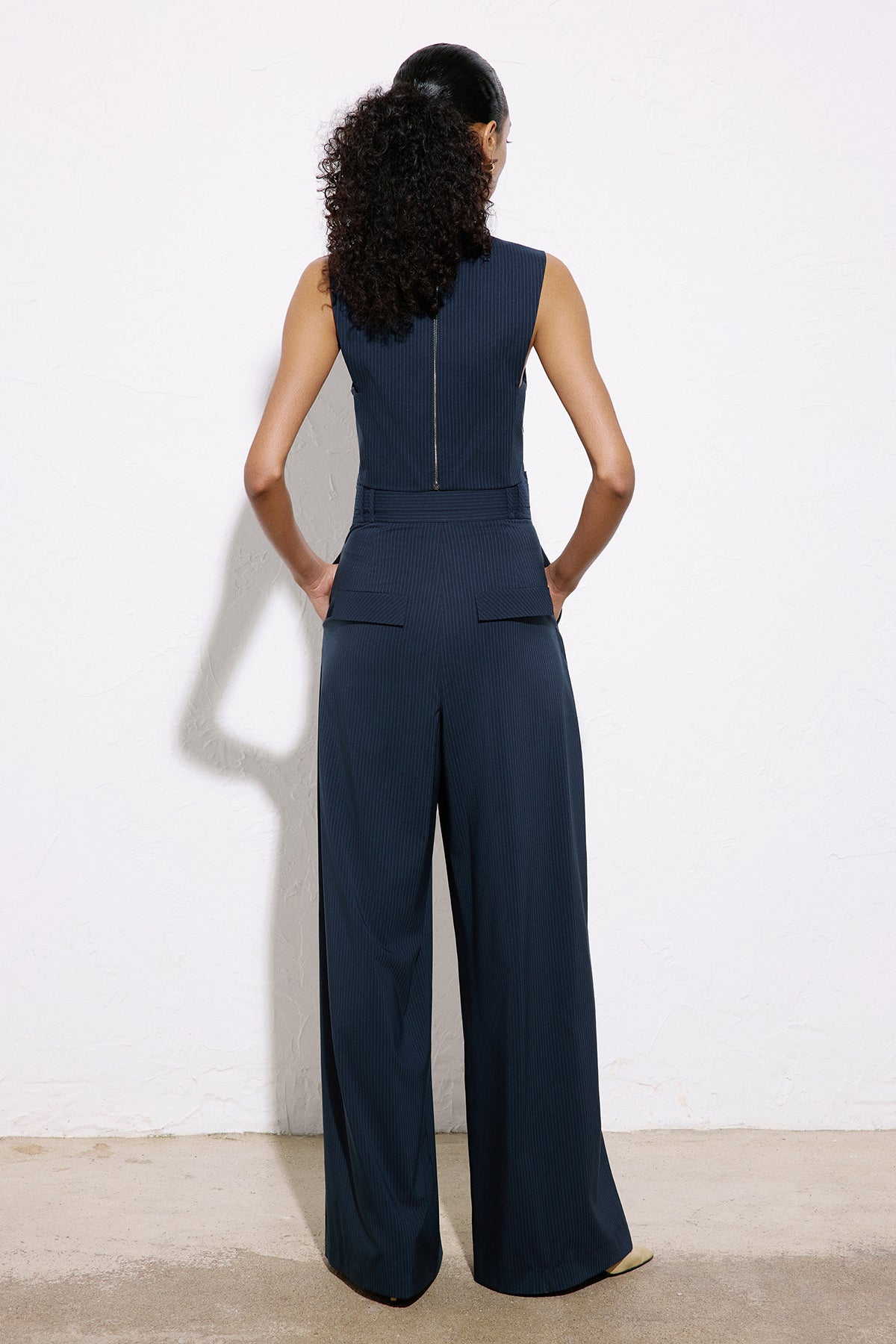 Striped  Wide Leg Trousers