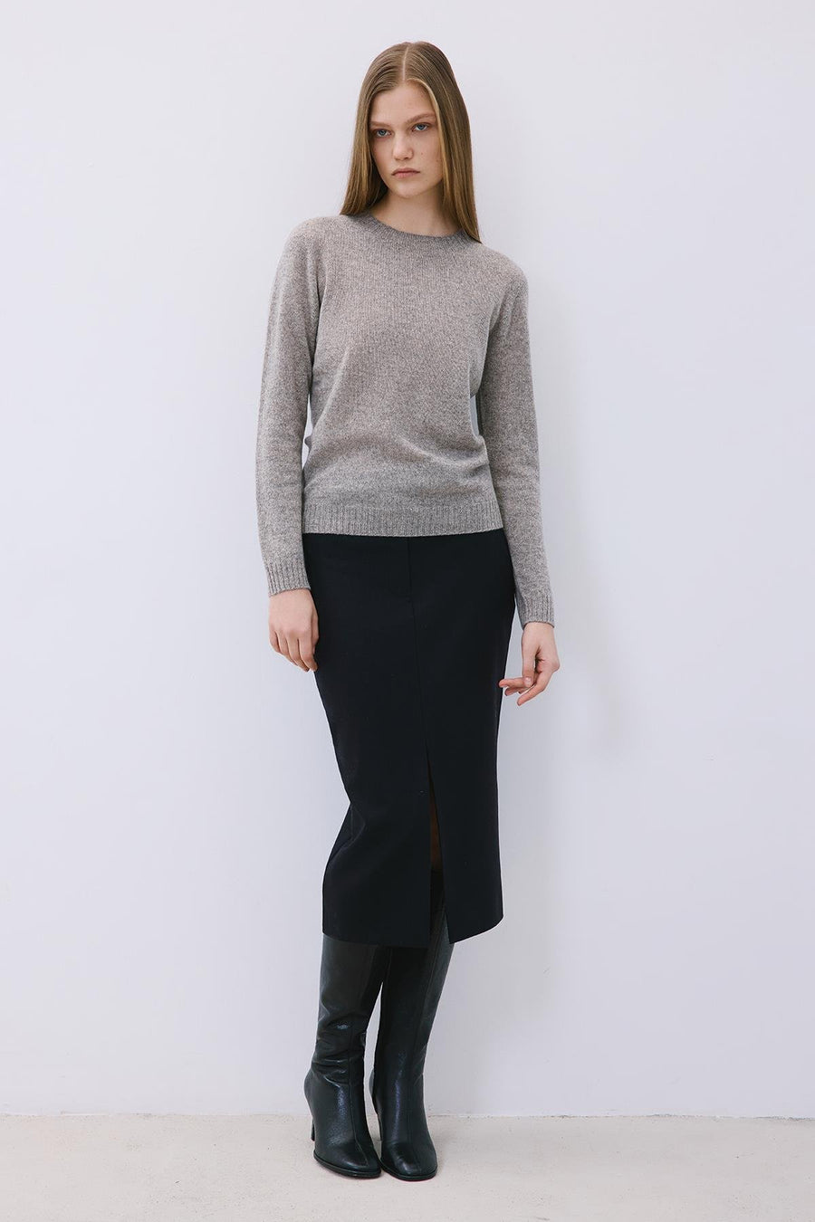 Cashmere Basic Knit Blouse