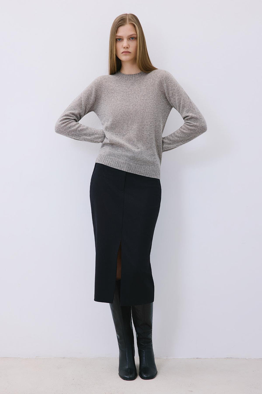 Cashmere Basic Knit Blouse
