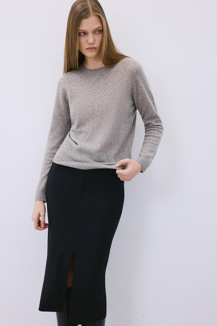 Cashmere Basic Knit Blouse