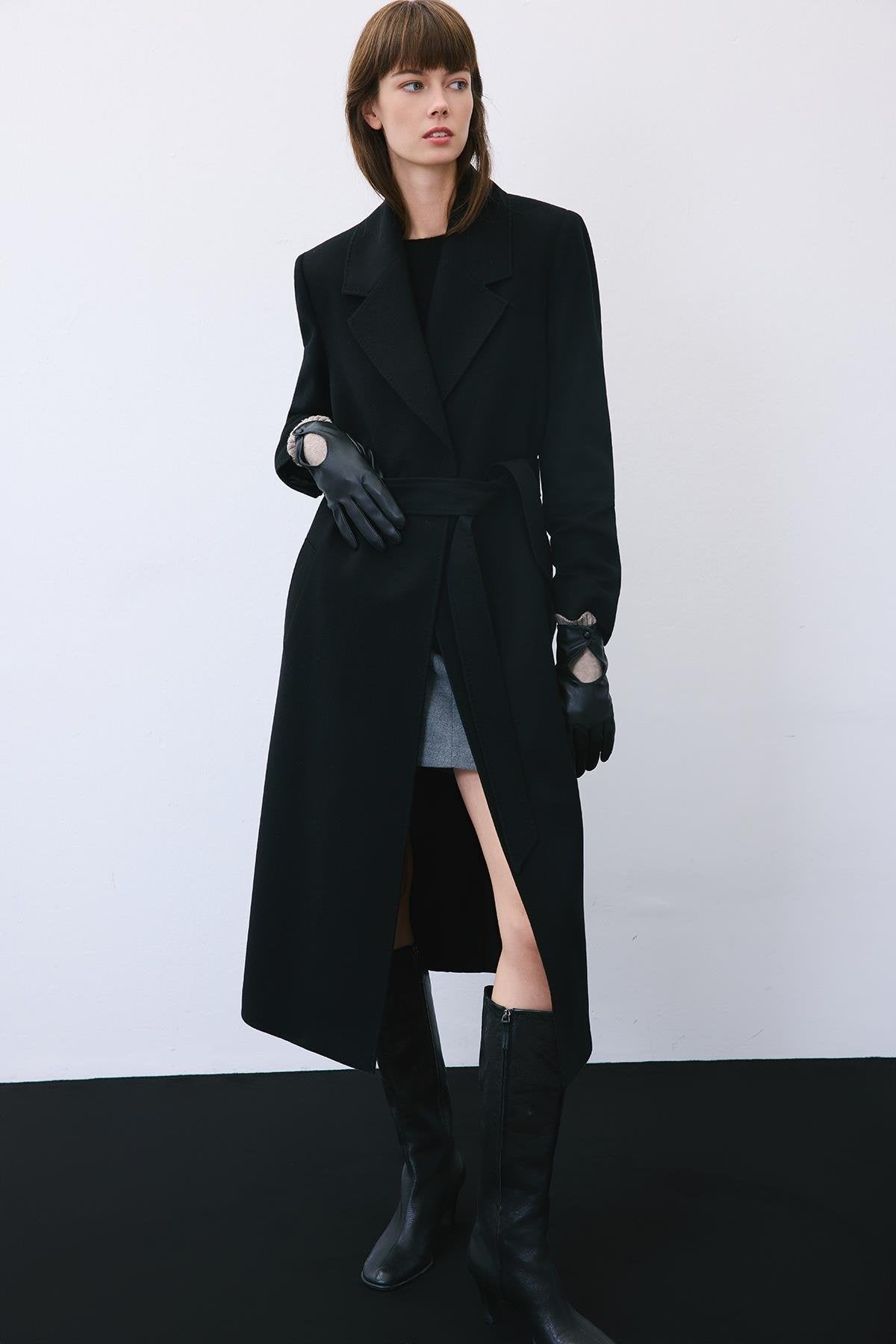 Textured  Faux Leather Gloves