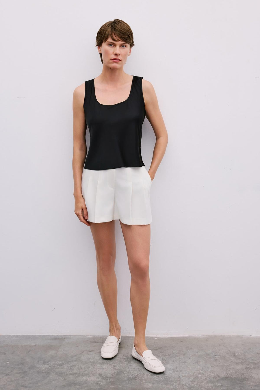 Thick Strap Square Neck  Blouse