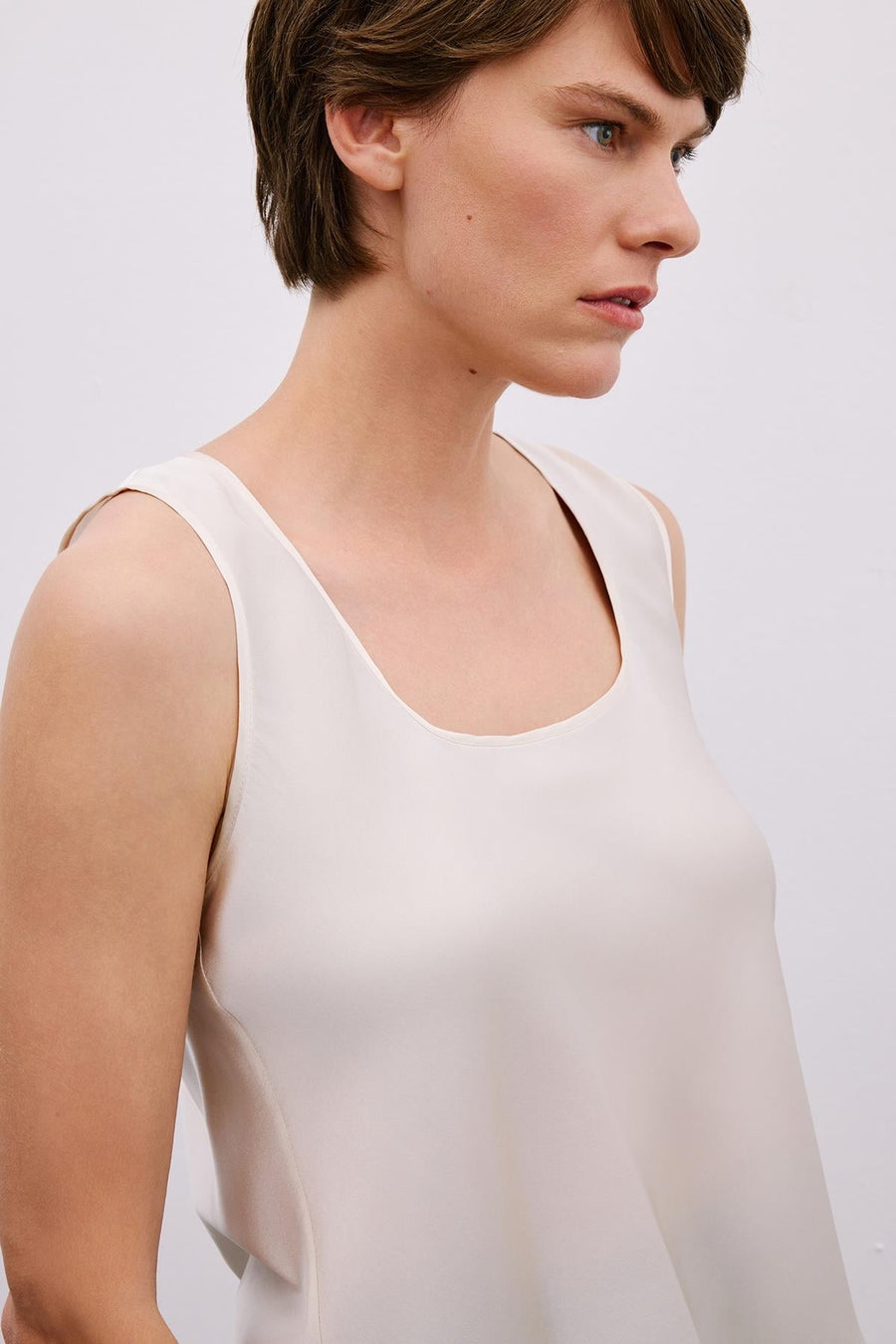 Thick Strap Square Neck  Blouse