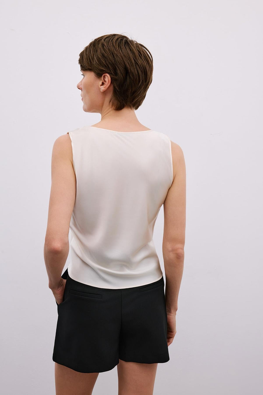 Thick Strap Square Neck  Blouse