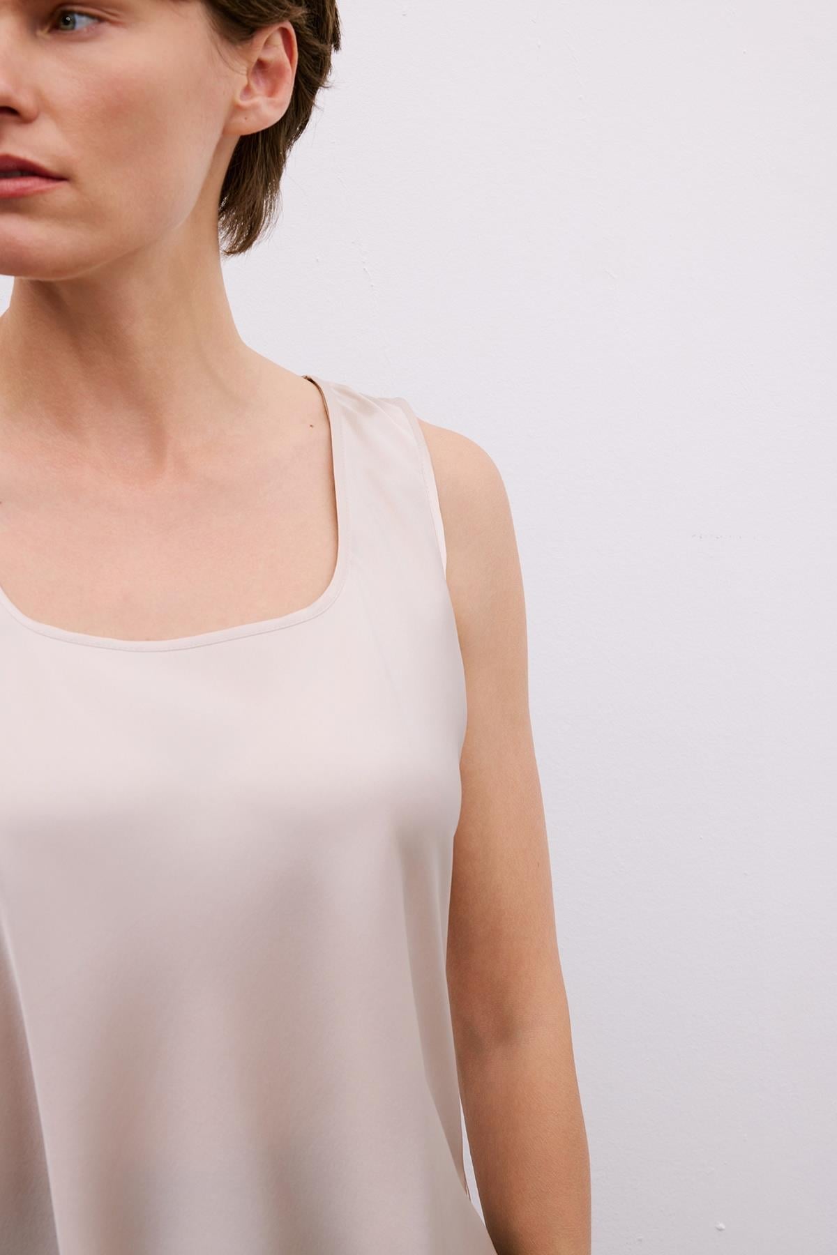 Thick Strap Square Neck  Blouse