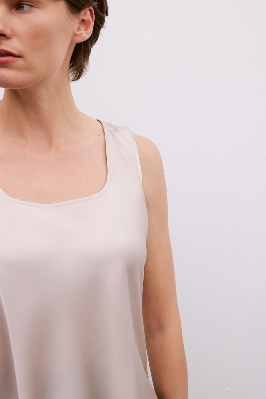Thick Strap Square Neck  Blouse