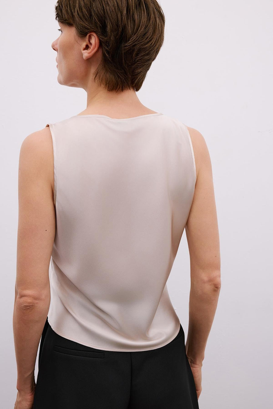 Thick Strap Square Neck  Blouse