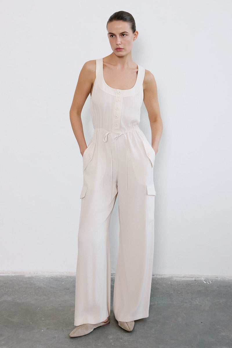 Thick Strap Wide Leg  Jumpsuit