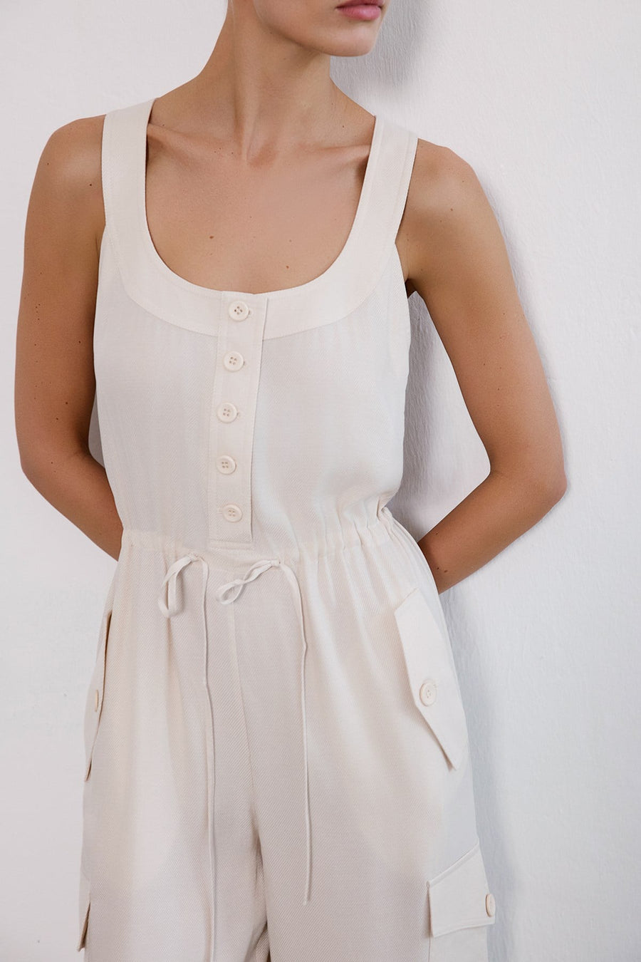 Thick Strap Wide Leg  Jumpsuit