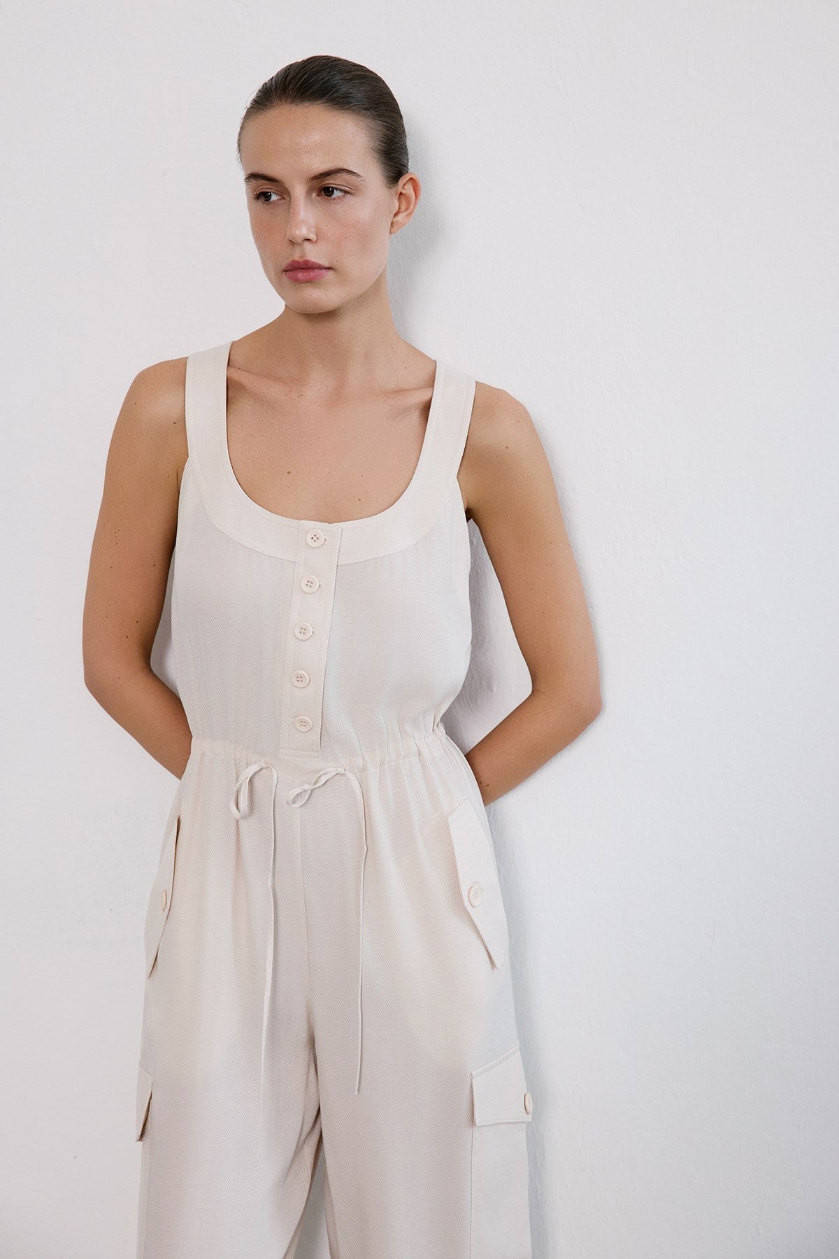 Thick Strap Wide Leg  Jumpsuit