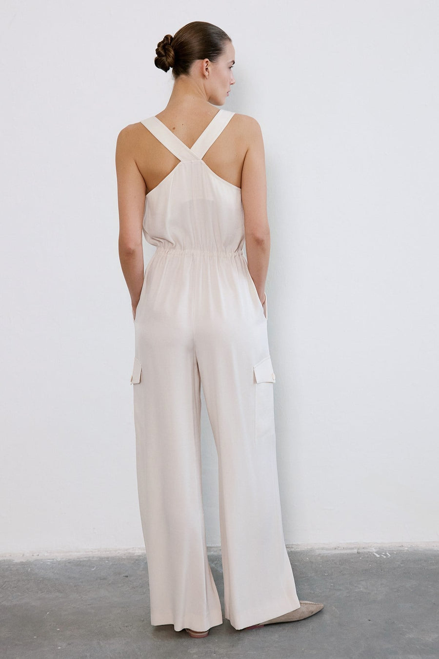 Thick Strap Wide Leg  Jumpsuit