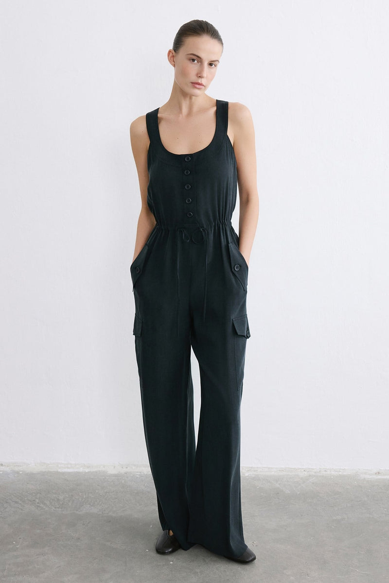 Thick Strap Wide Leg  Jumpsuit