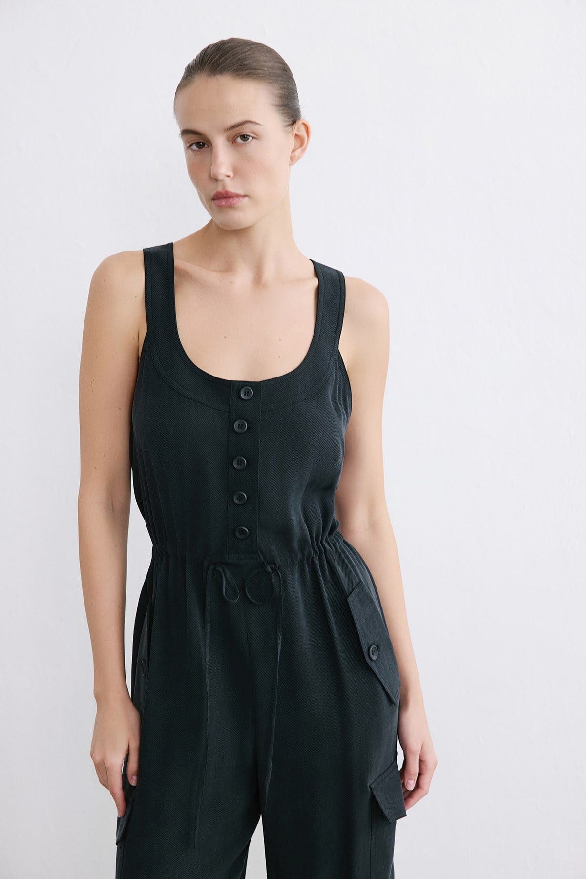 Thick Strap Wide Leg  Jumpsuit