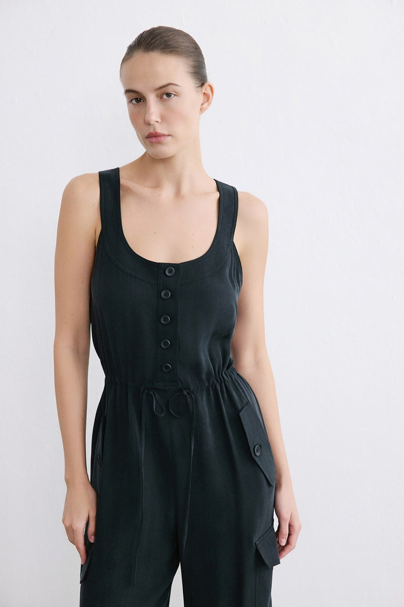 Thick Strap Wide Leg  Jumpsuit