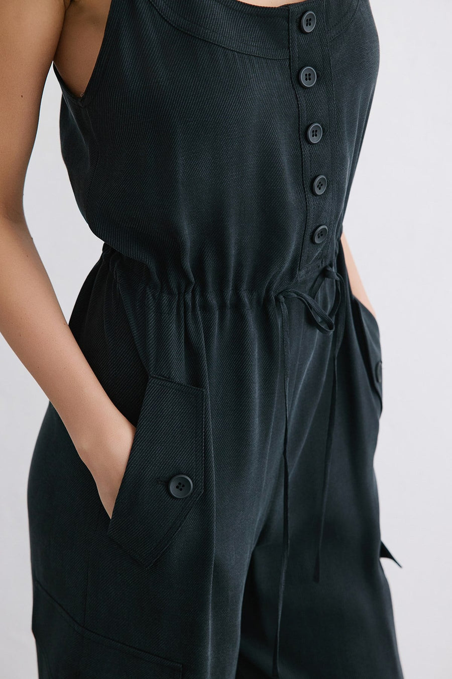 Thick Strap Wide Leg  Jumpsuit