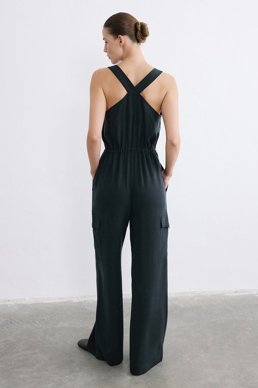 Thick Strap Wide Leg  Jumpsuit