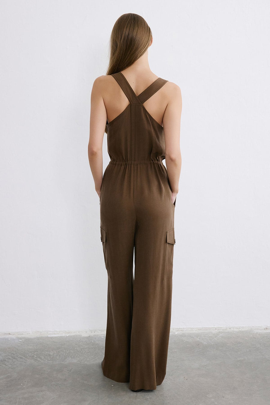 Thick Strap Wide Leg  Jumpsuit