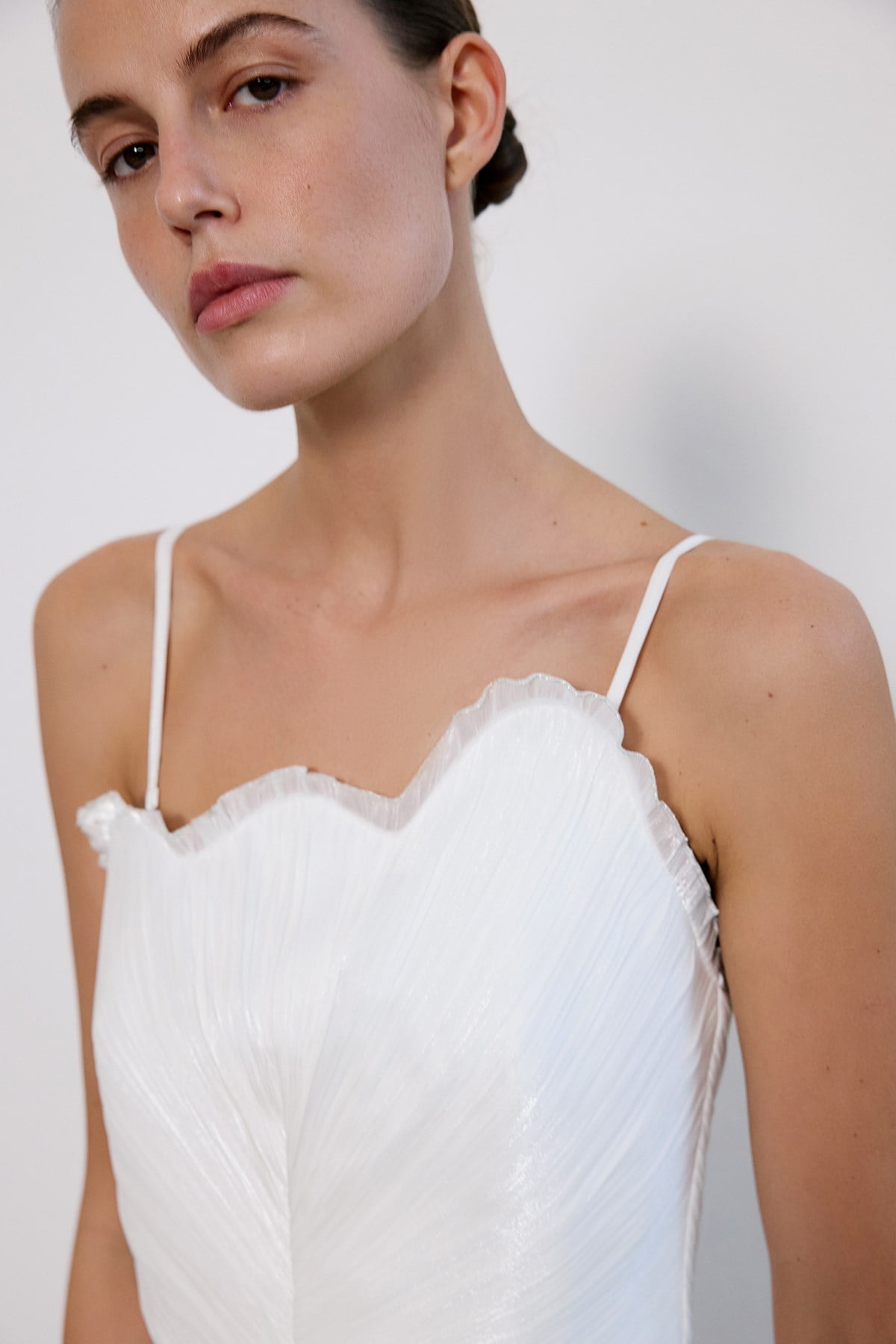 Thin Strap Flared Midi  Dress