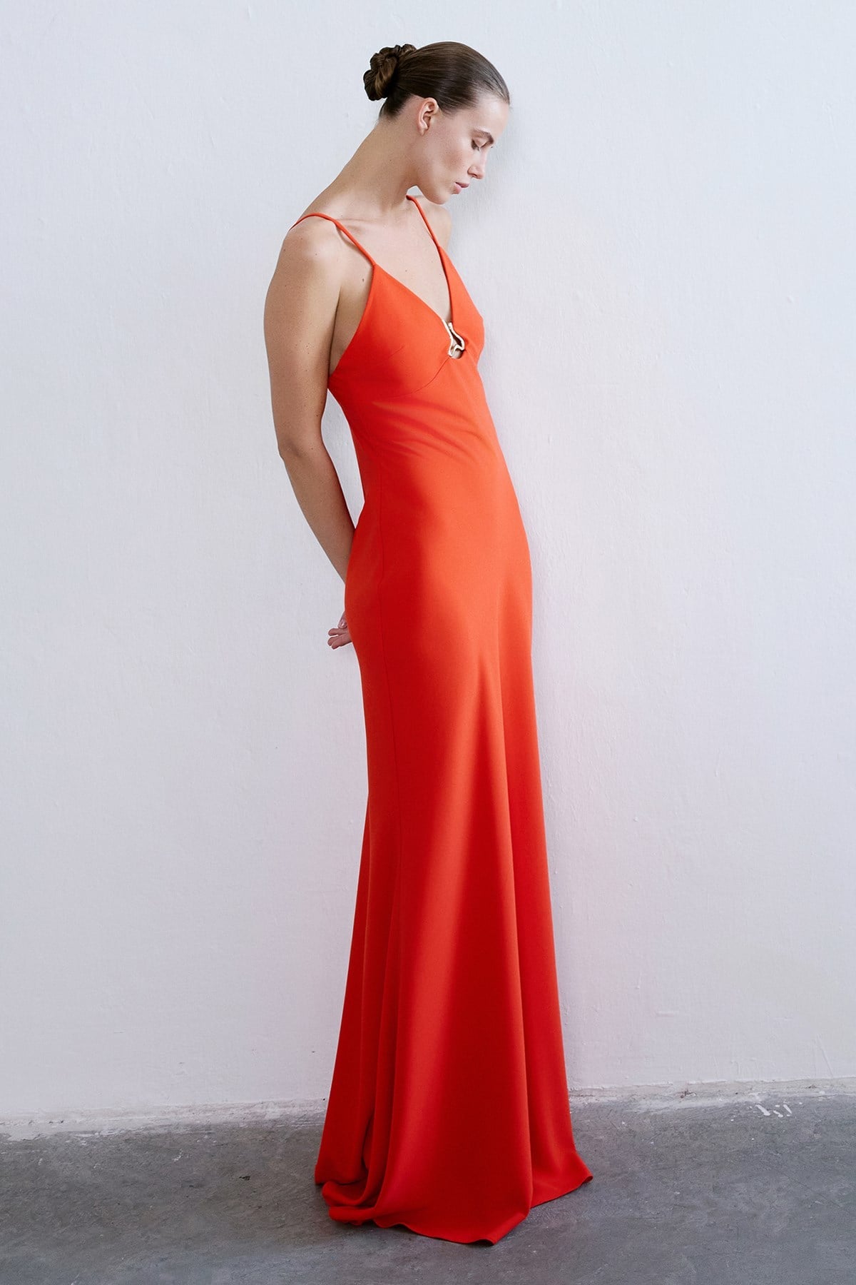 Thin Strap V Neck  Maxi Dress