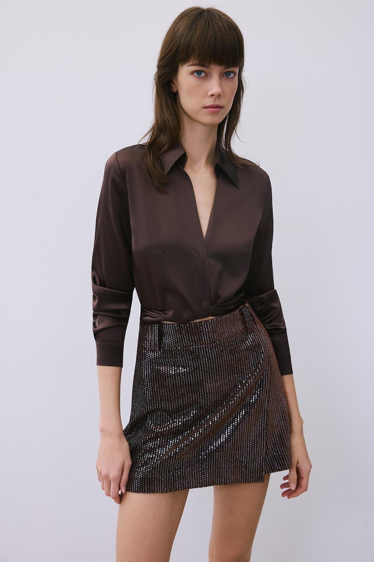 Velvet Sequin Skİrt