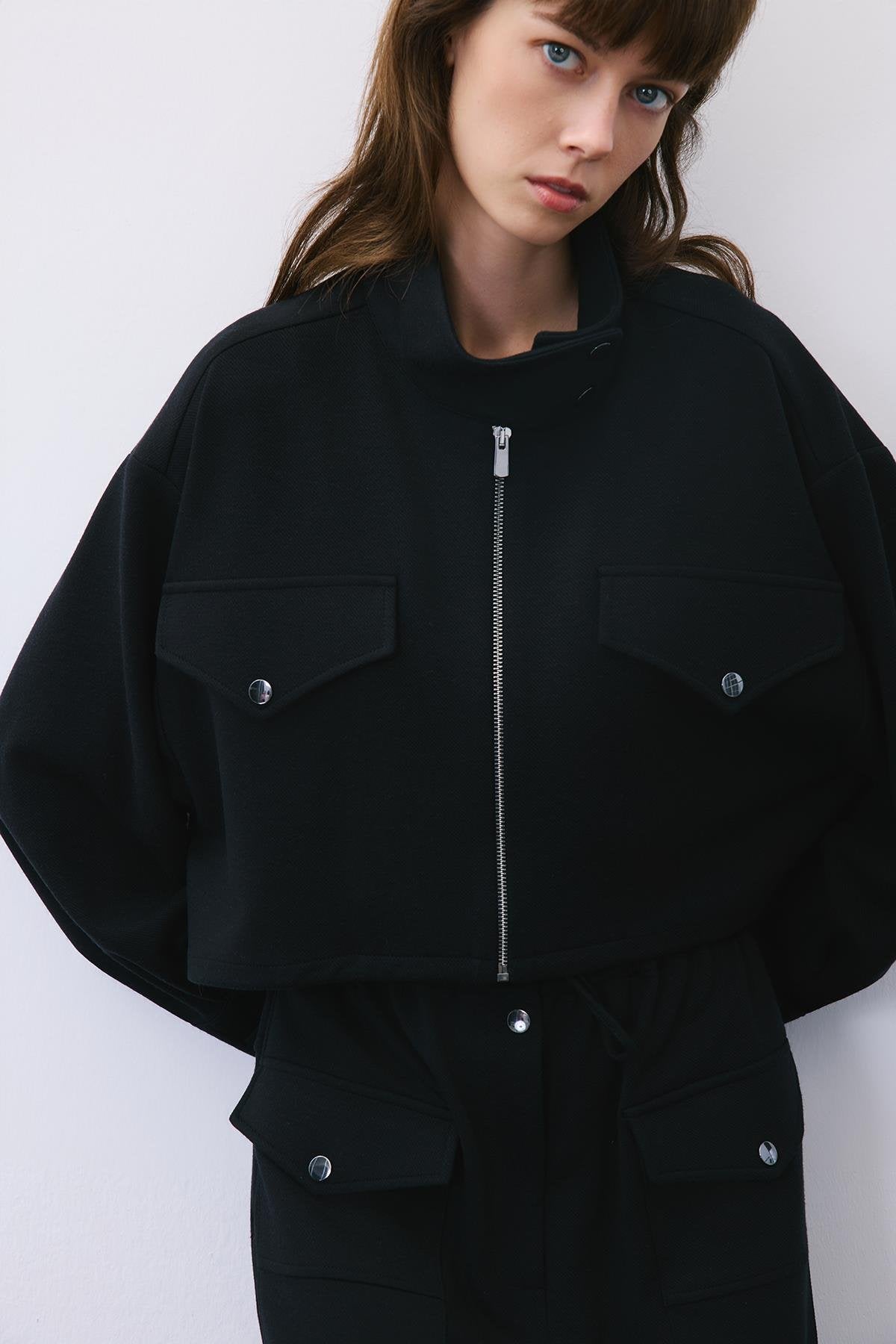 Wool-Blend Jacket with Gold Details