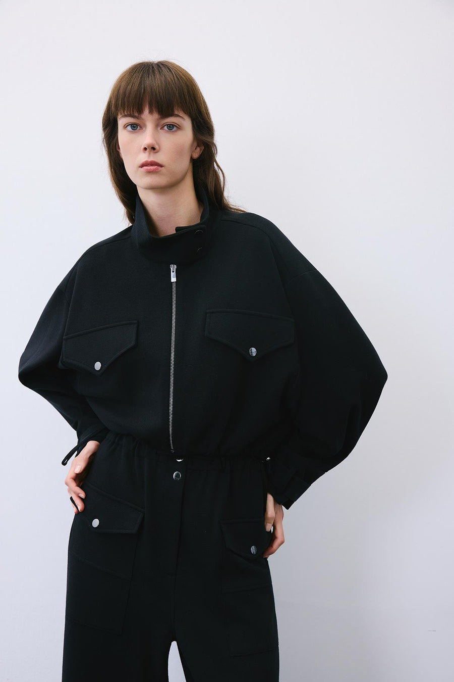 Wool-Blend Jacket with Gold Details