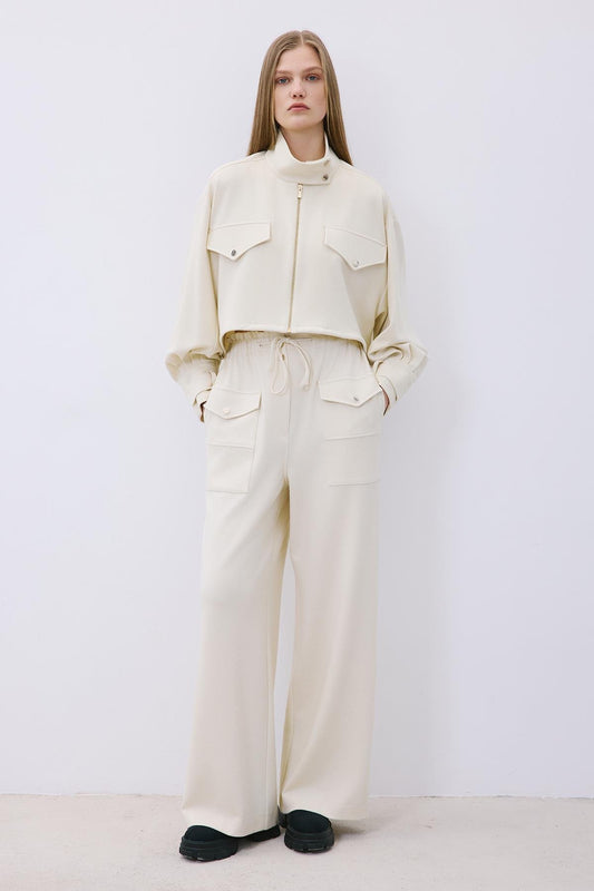 Wool-Blend Jacket with Gold Details