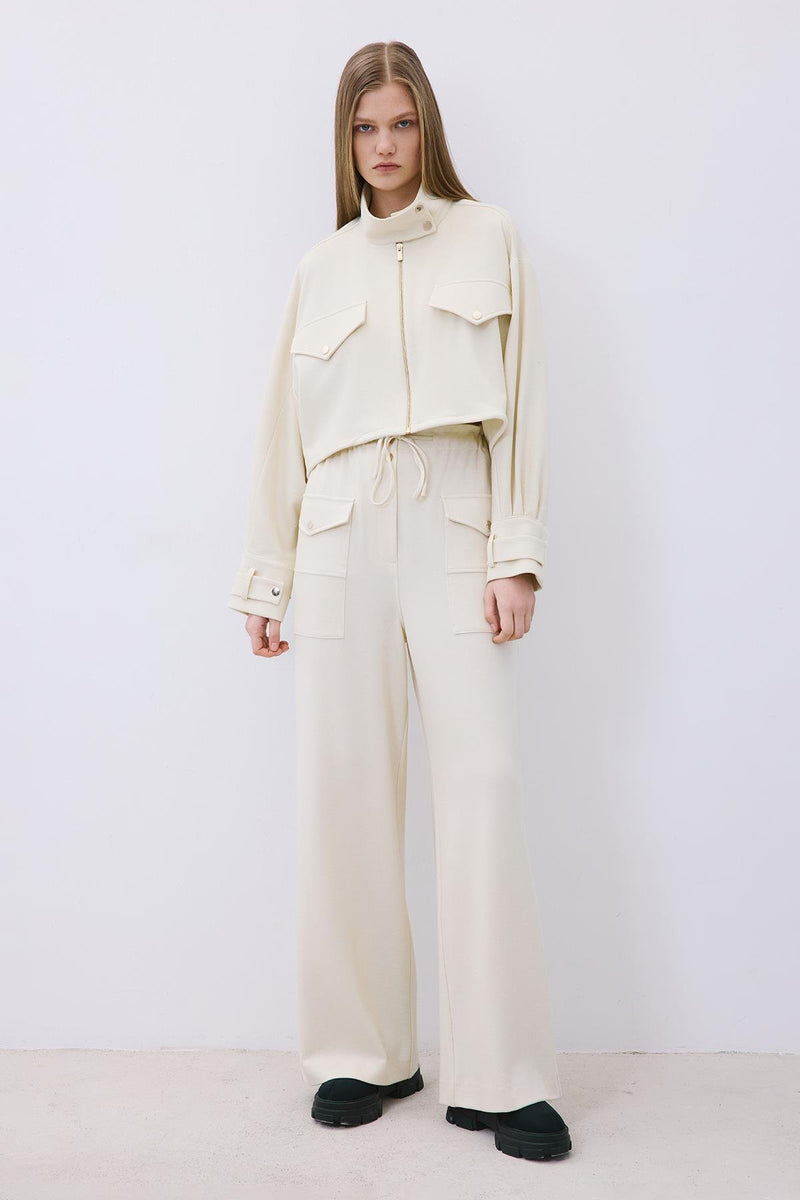 Wool-Blend Jacket with Gold Details