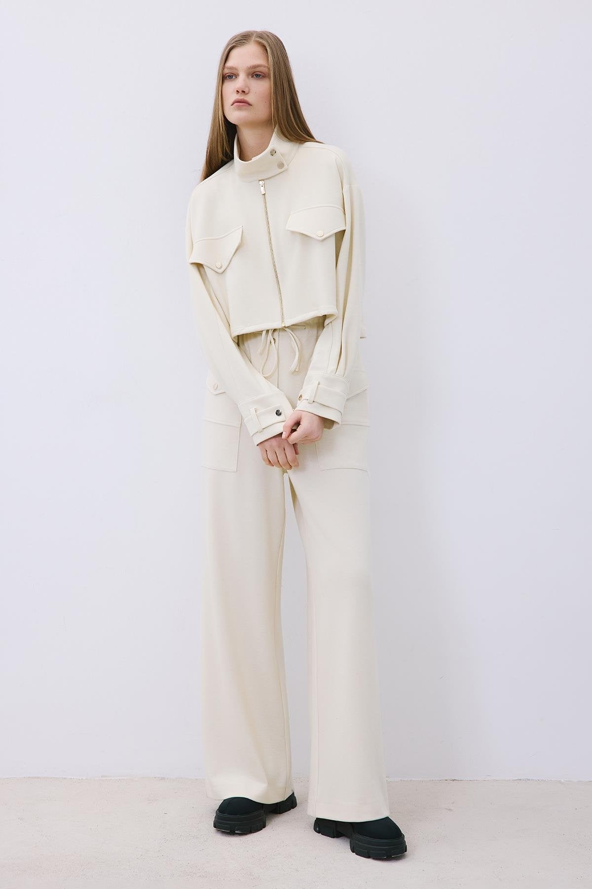 Wool-Blend Jacket with Gold Details