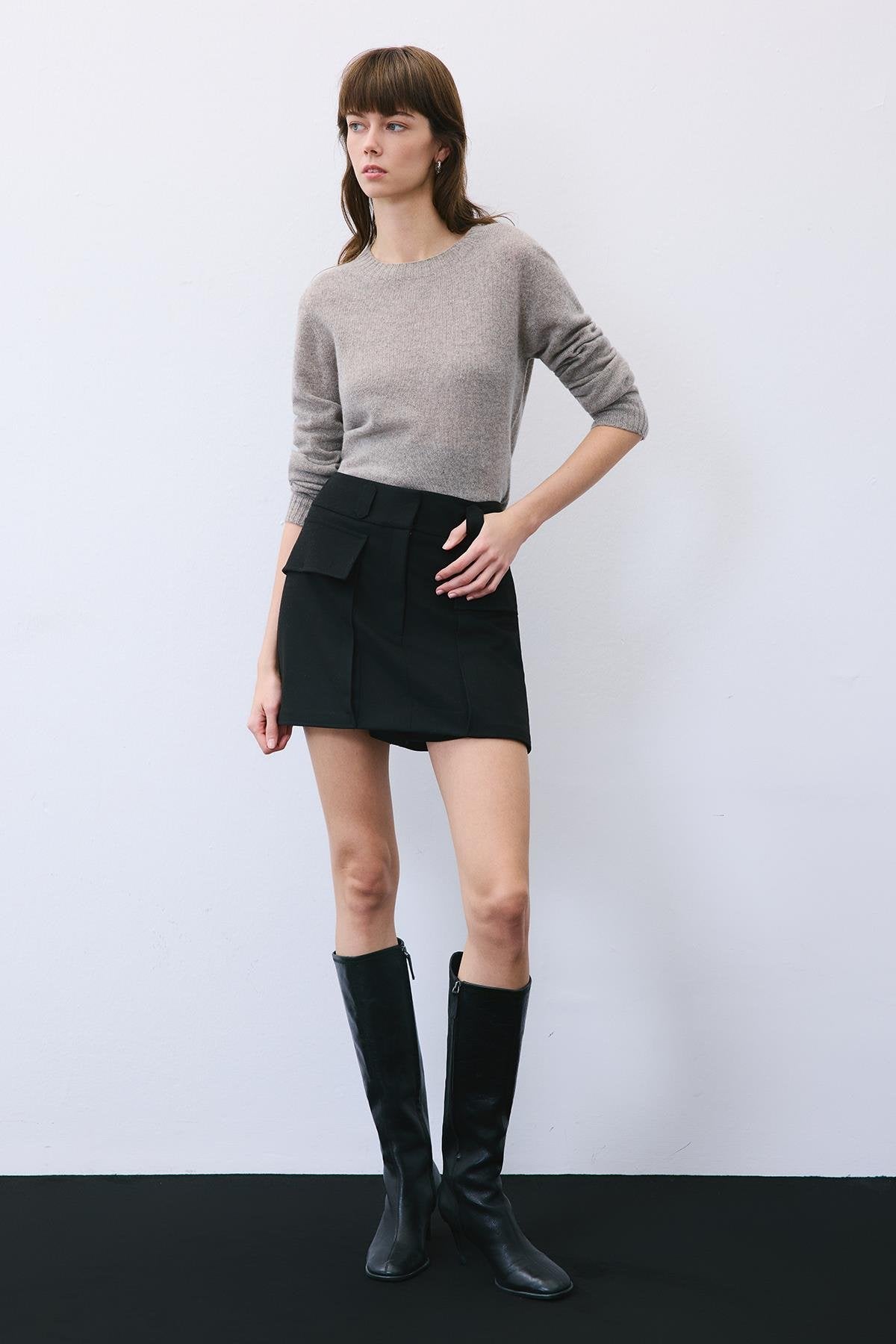 Wool-Blend Skirt