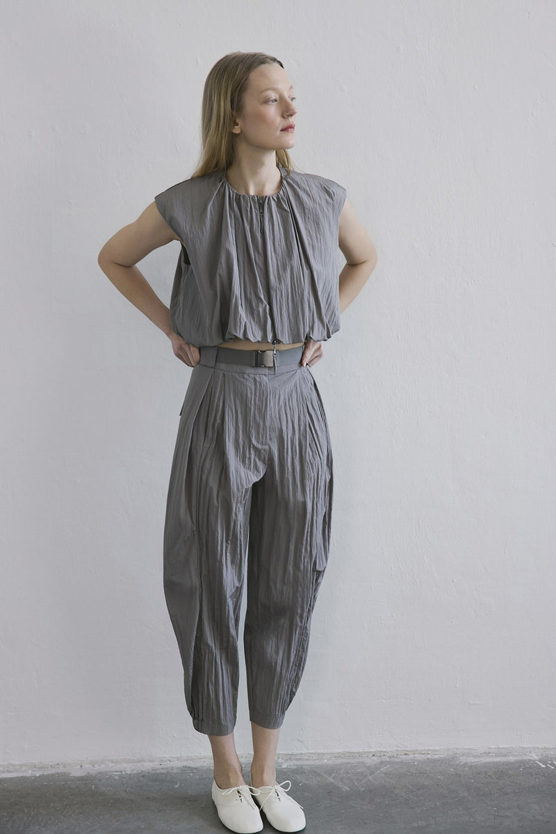 Zippered Drop Shoulder  Vest