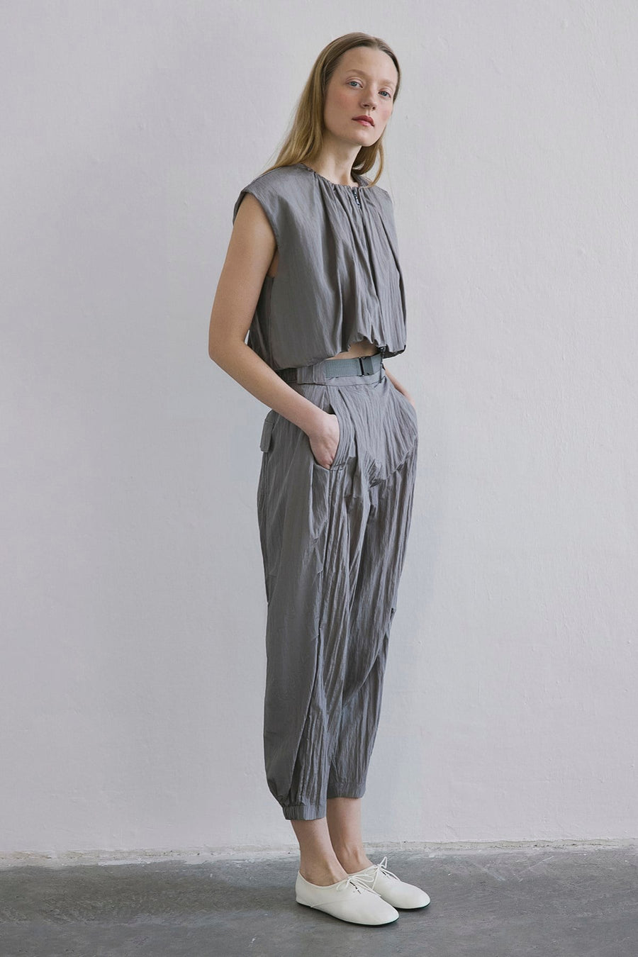 Zippered Drop Shoulder  Vest